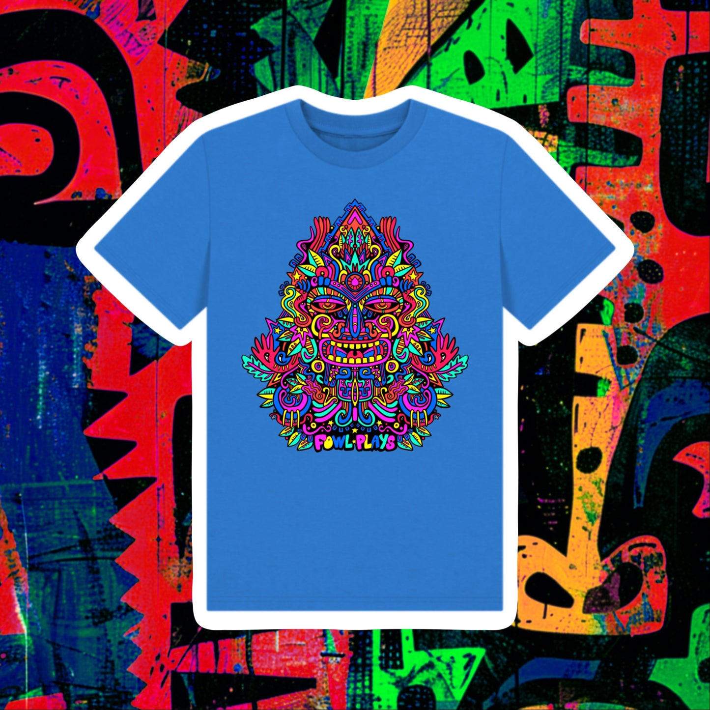 Triangular Mask Kids Unisex Organic Cotton T-shirt Primary