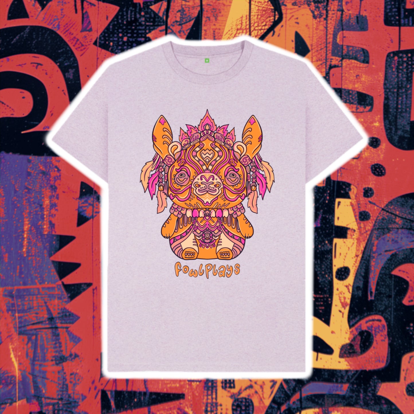 Bunny Bear Organic Cotton Unisex T-shirt Remill Orange