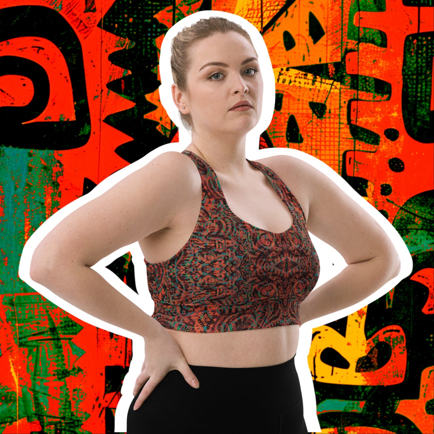 Psychedelic Kaleidoscope Bralettes Burnt Orange