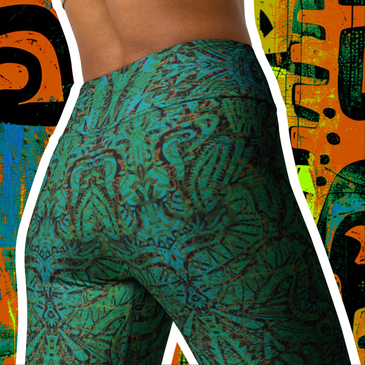 Cactus County Statement Leggings Emerald