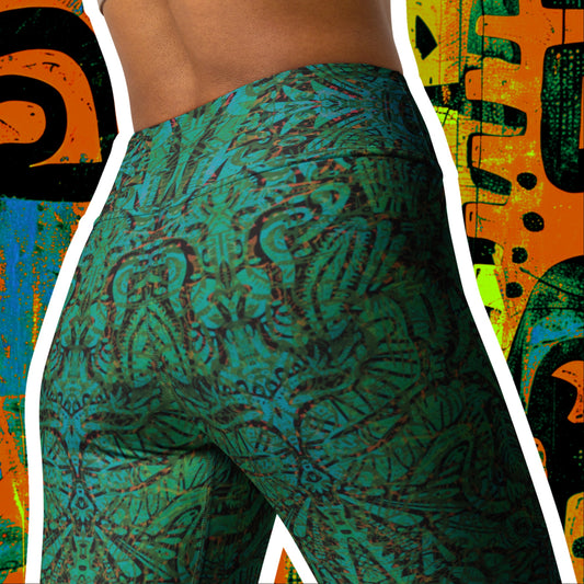 Cactus County Statement Leggings Emerald