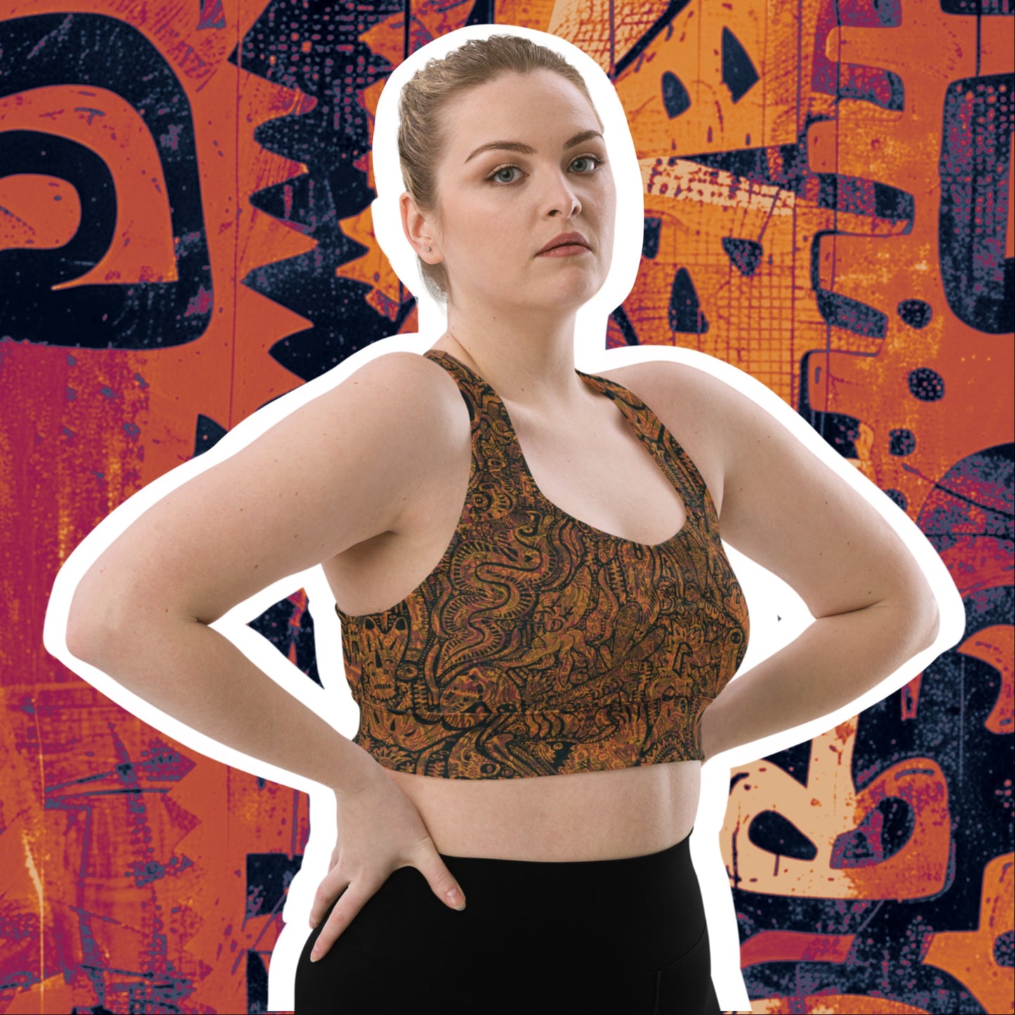 Dinosaur Inspired Sports Bra Nan Edition