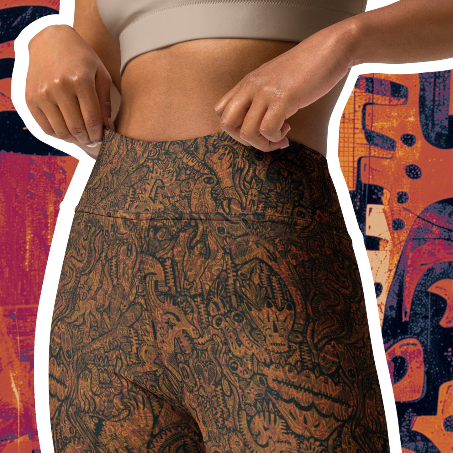 Dinosaur Statement Leggings Nan Edition