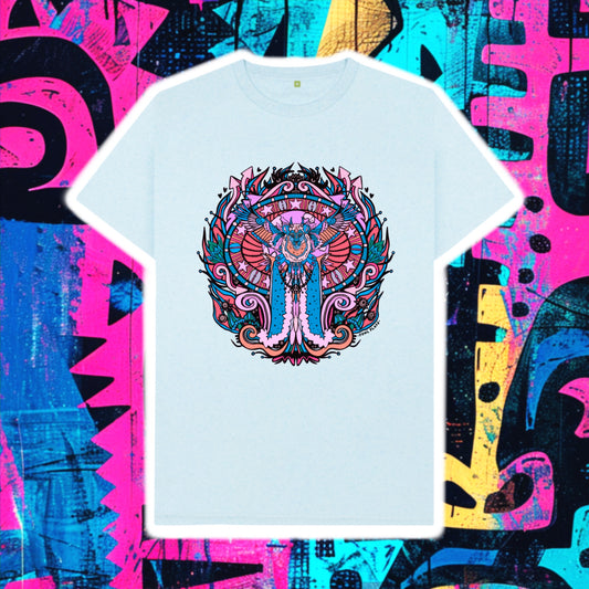 Flying Lion Organic Cotton Unisex T-shirt Remill Blue
