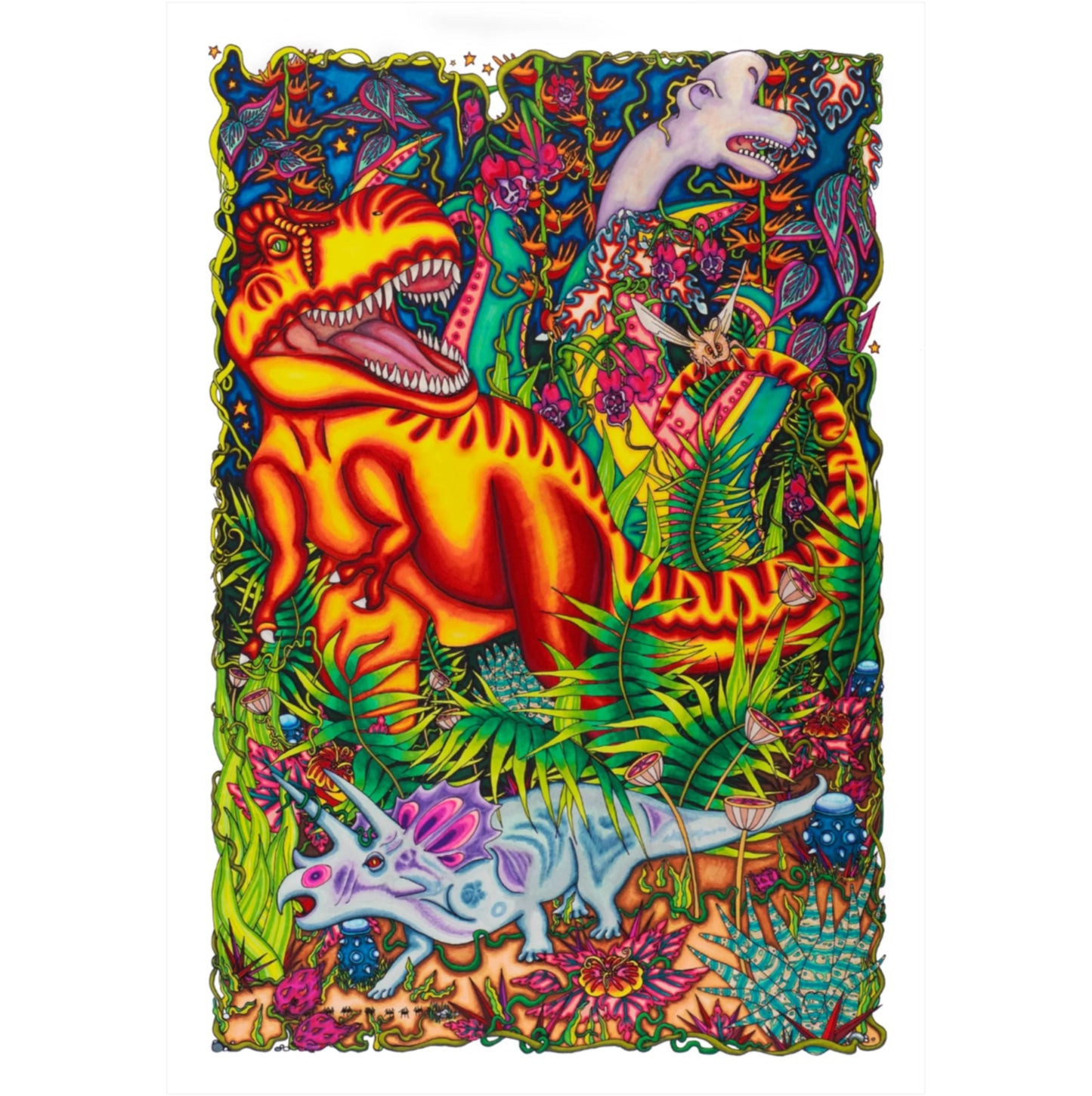 SALE Dinosaur Illustration Archival Print