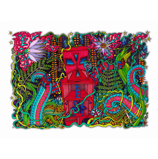 SALE Jungle Void Robot Speaker Archival Print