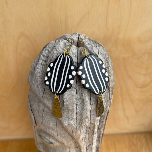 Polymer Clay & Brass Earrings - Seer’s Aid