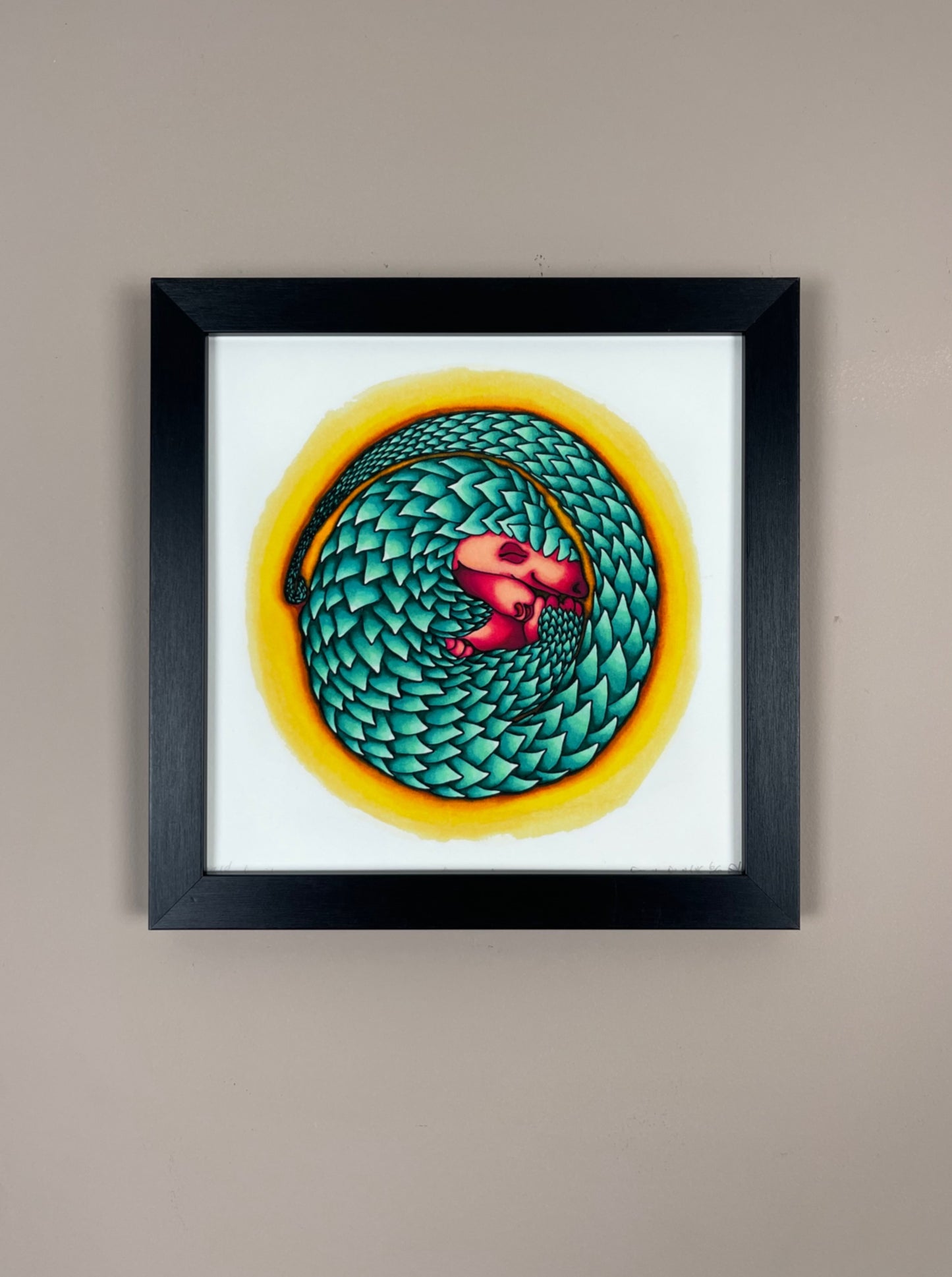 SALE Baby Pangolin Colourful Archival Art Print