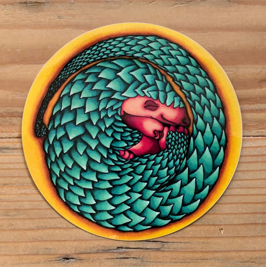 Pretty Pangolin Adorable Baby Animal Sticker