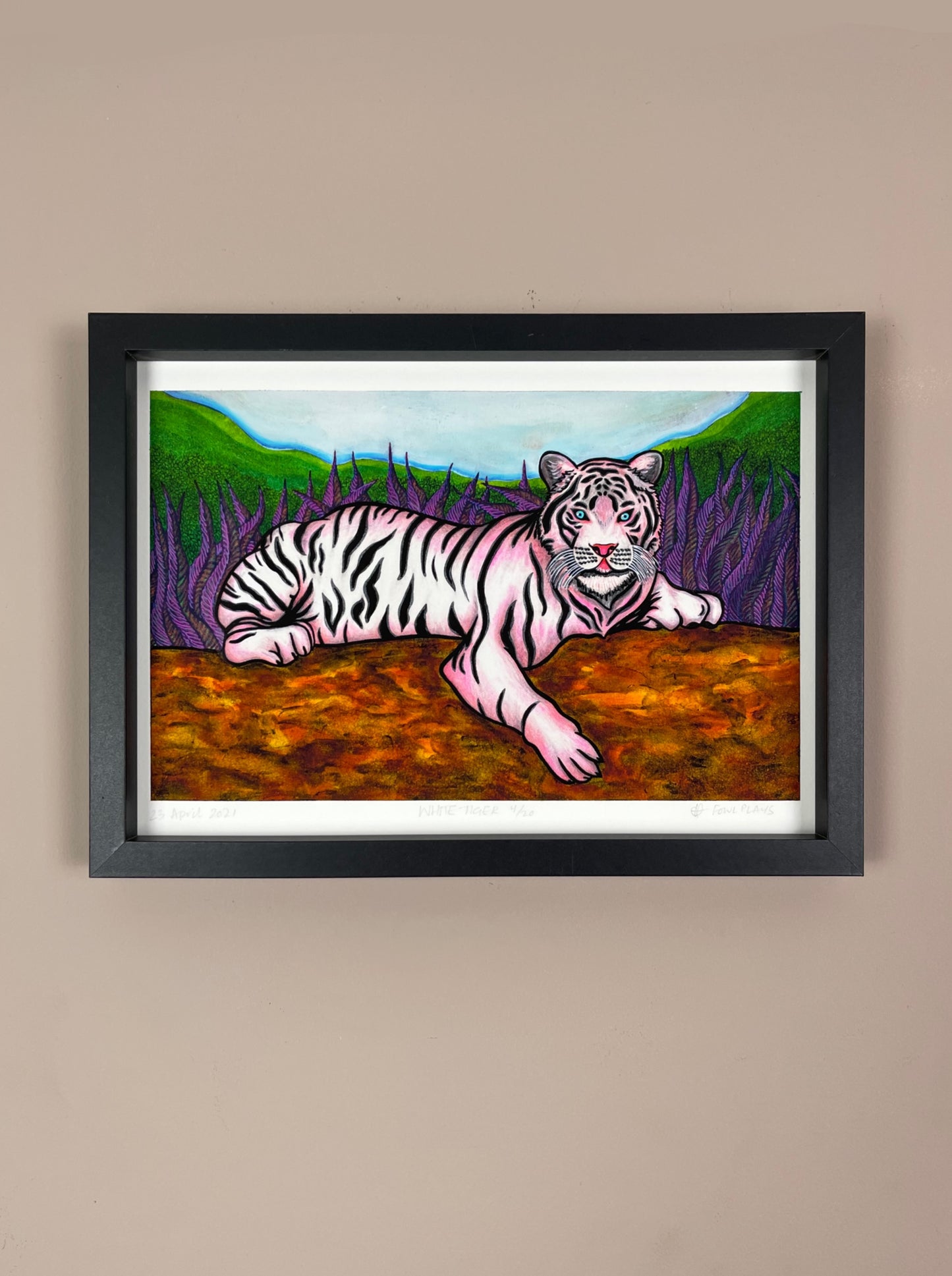 SALE White Tiger Archival Art Print