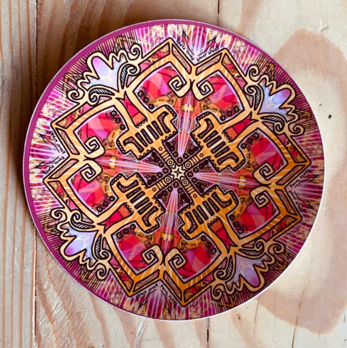 Pink Mandala Kaleidoscope Sticker