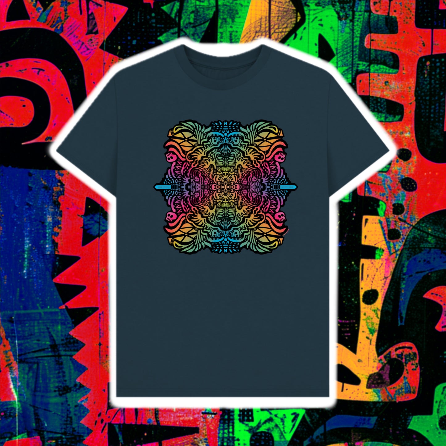 Pirate Plays Organic Cotton Unisex T-shirt Rainbow