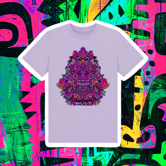 Triangular Mask Kids Unisex Organic Cotton T-shirt Purple