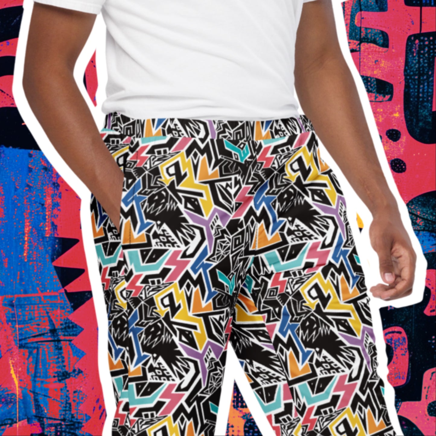 Smile At Life Unisex Joggers Rainbow