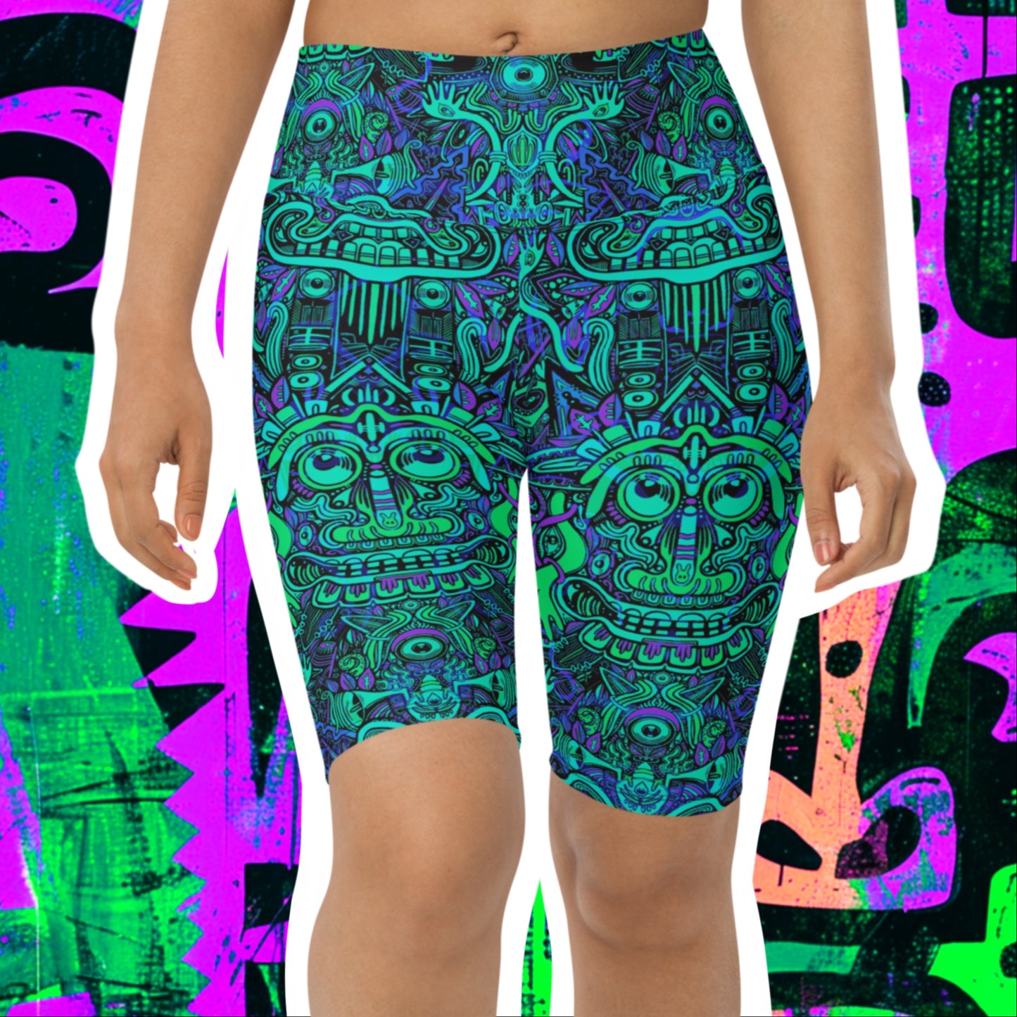 Ravealon Shorts Purple and Turquoise