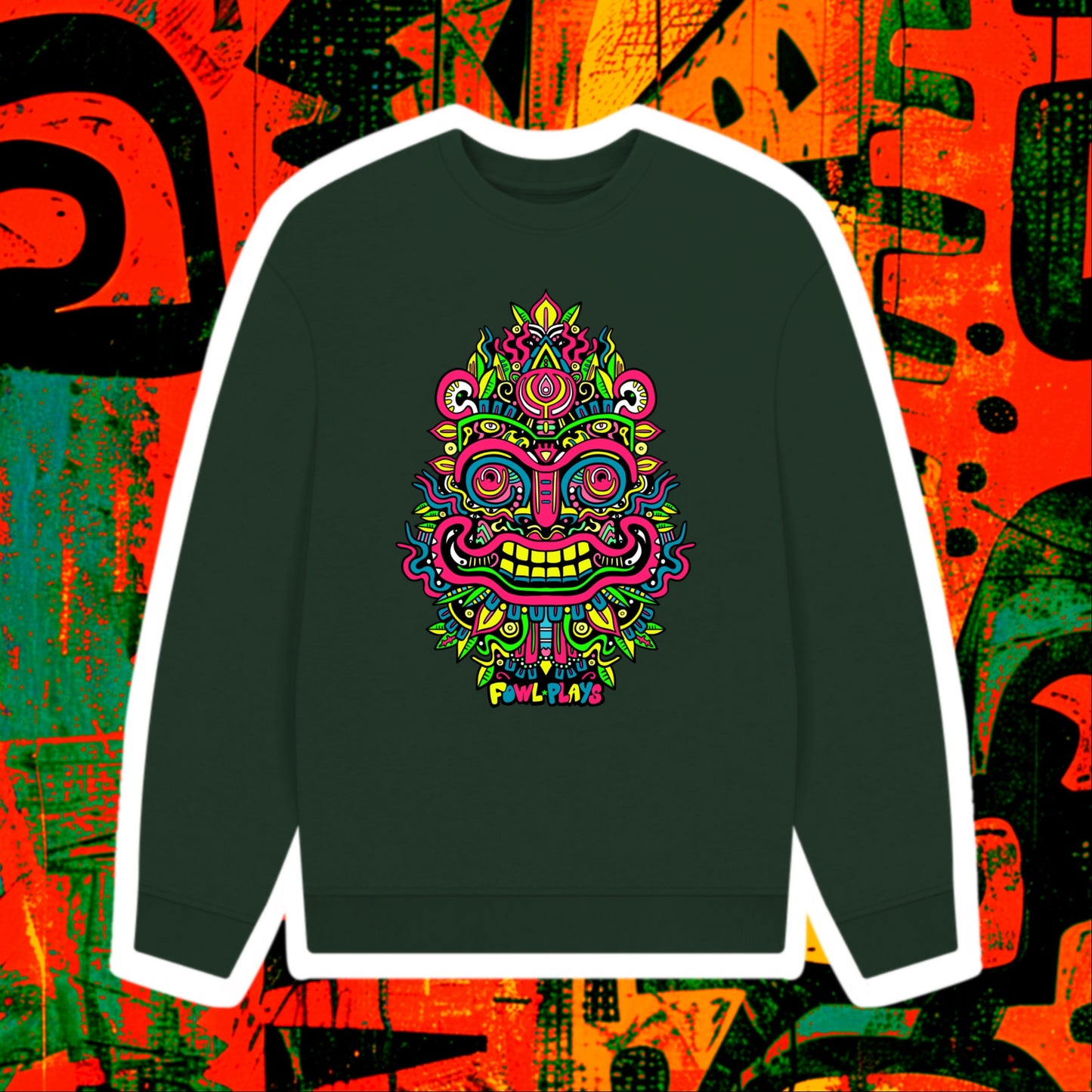 Smiling Mask Organic Cotton Unisex Oversized Sweater Primary