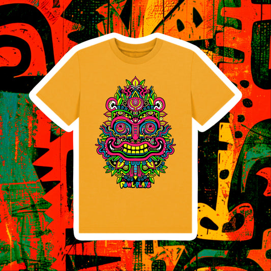 Smiling Mask Kids Unisex Organic Cotton T-shirt Primary