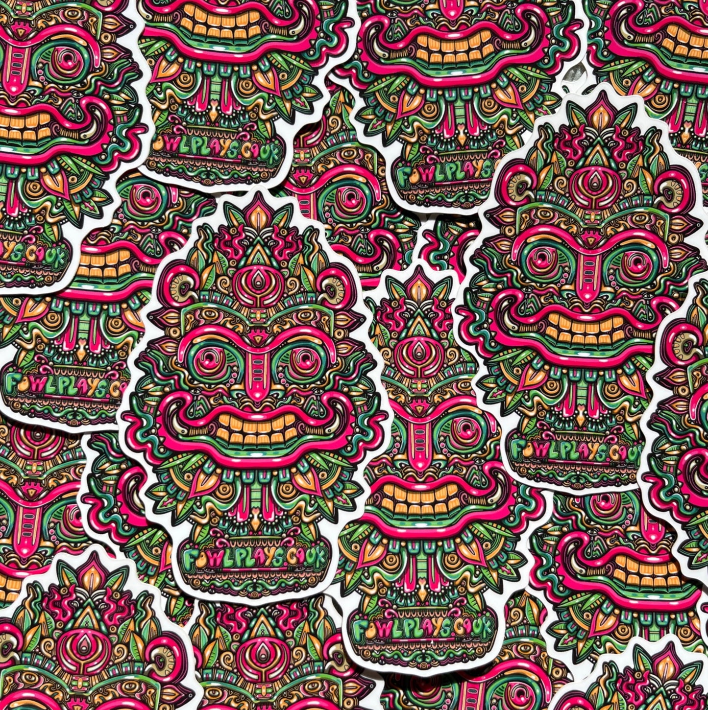 Fowl Plays Smiling Face Sticker