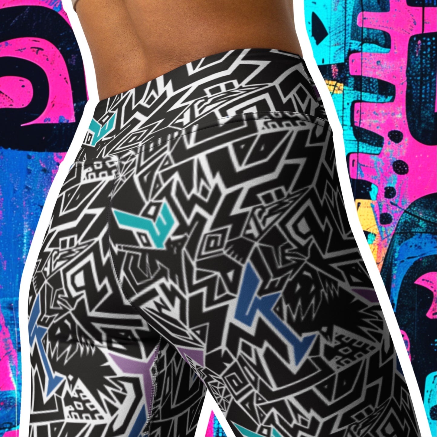 Smile At Life Bold Patterned Leggings Purple