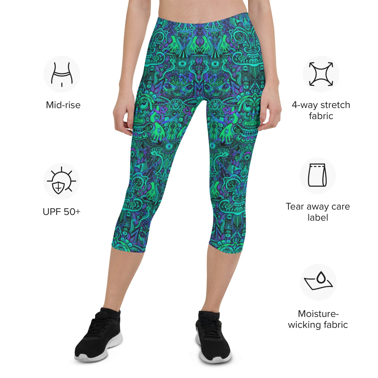 Ravealon Leggings Purple and Turquoise