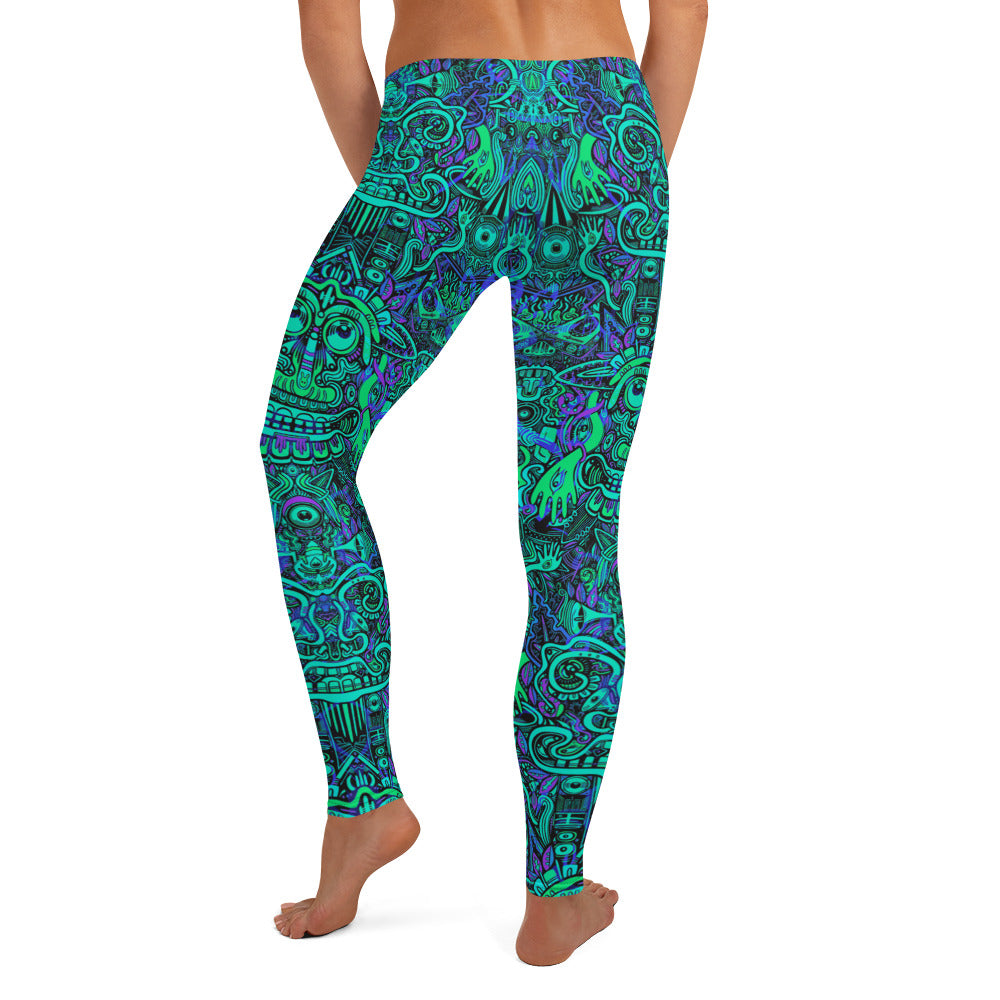 Ravealon Leggings Purple and Turquoise