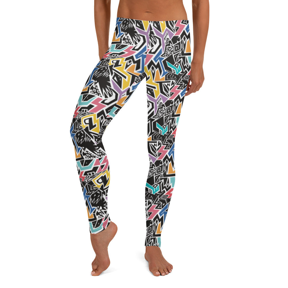 Smile At Life Bold Patterned Leggings Rainbow