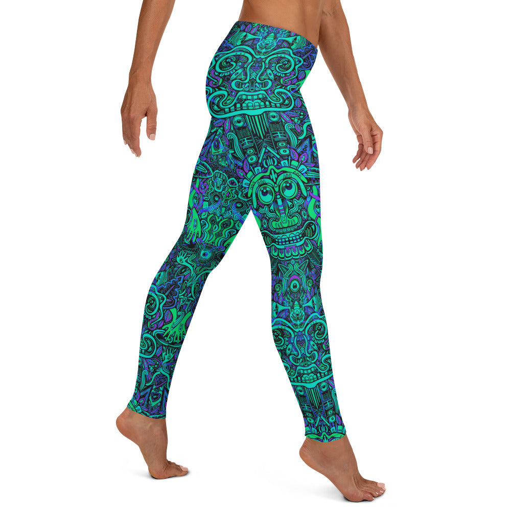 Ravealon Leggings Purple and Turquoise