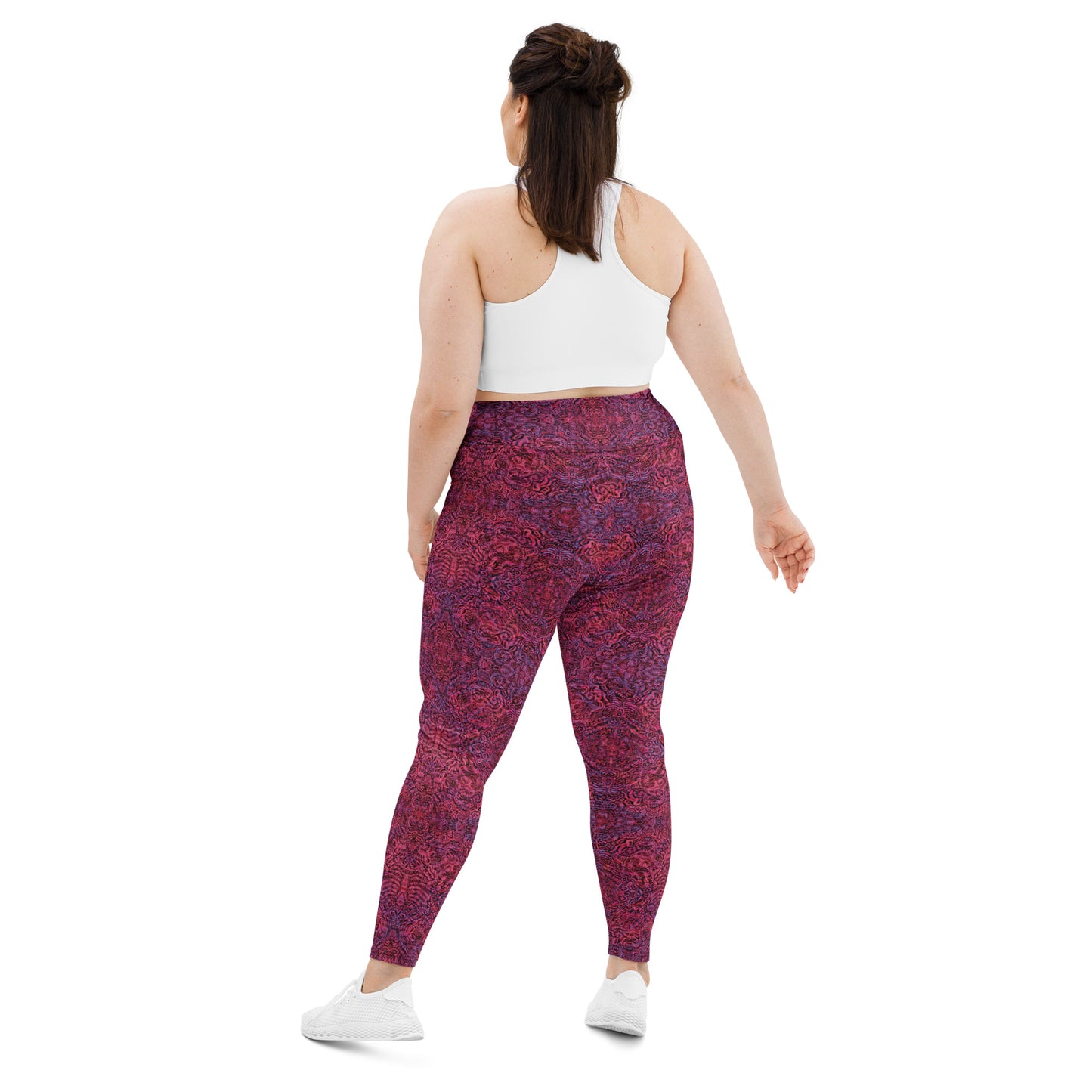 Magenta Bones Statement Leggings