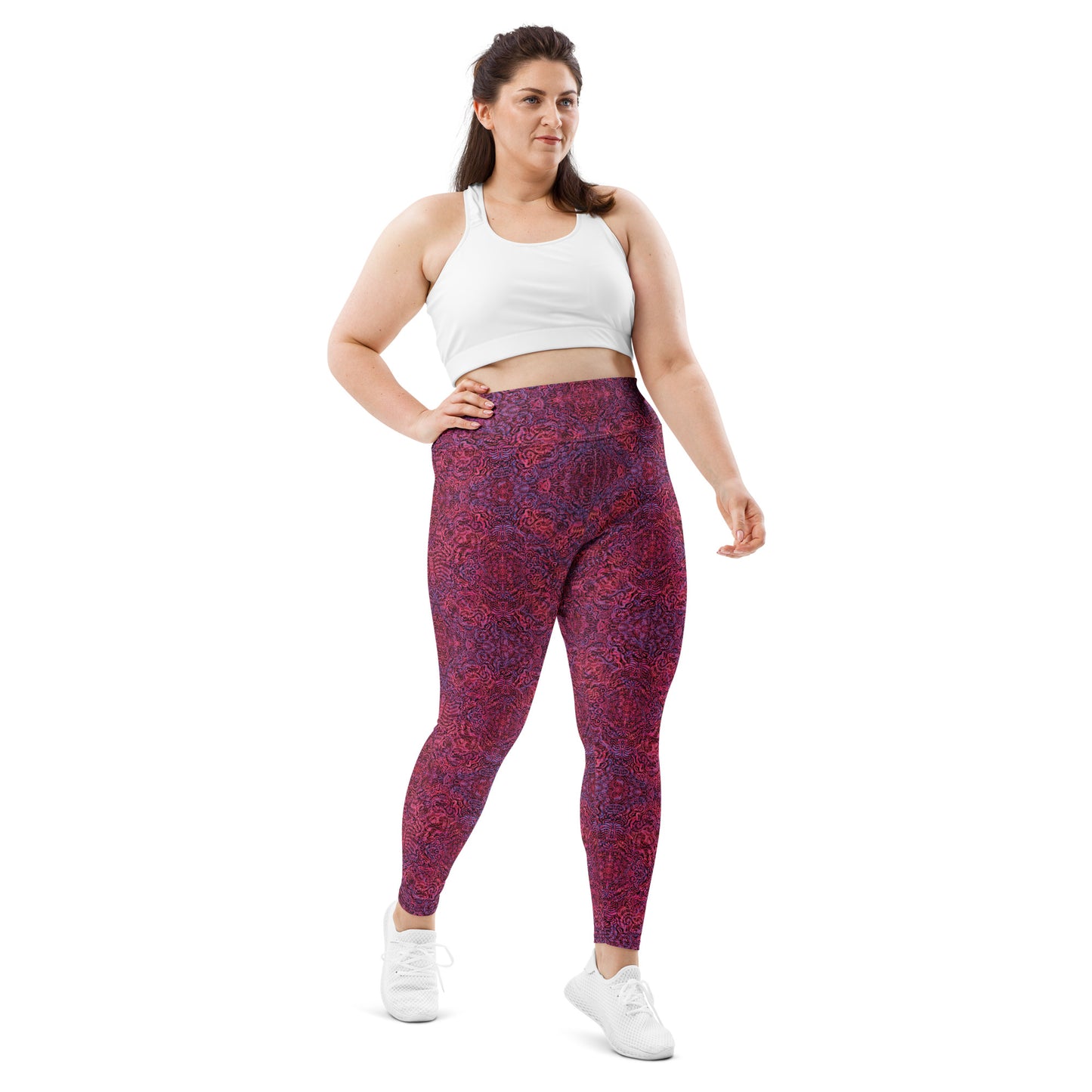 Magenta Bones Statement Leggings