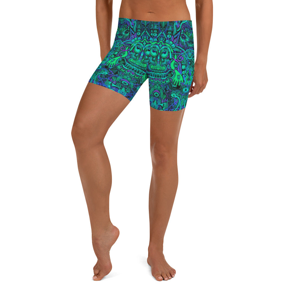 Ravealon Shorts Purple and Turquoise