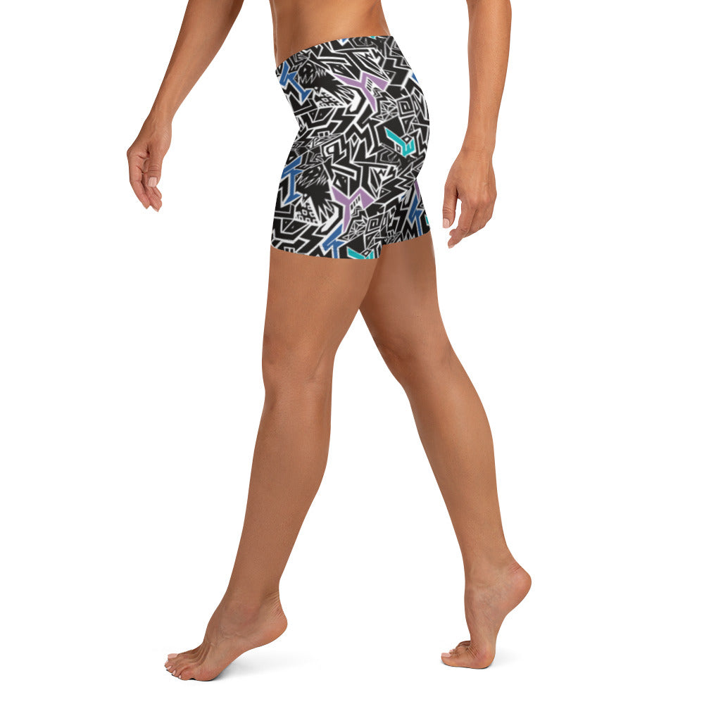 Smile At Life Bold Patterned Shorts Purple