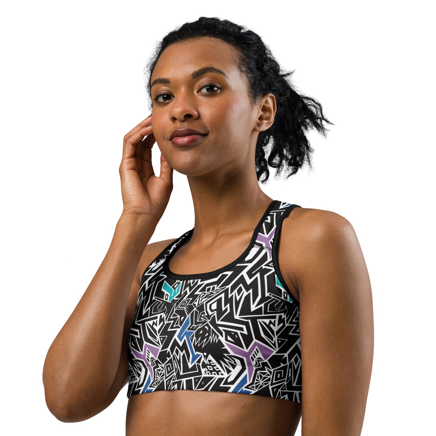 Smile At Life Sports Bra Purple