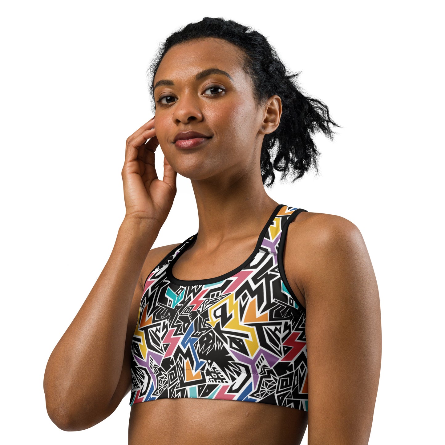 Smile At Life Sports Bra Rainbow