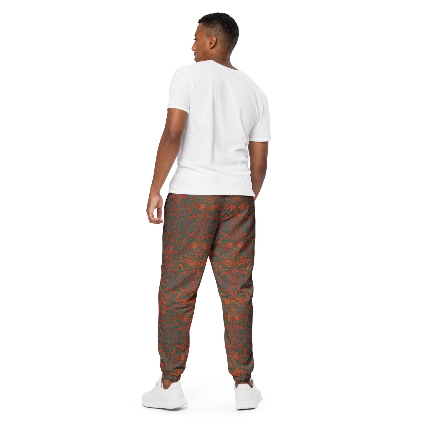 Psychedelic Kaleidoscope Unisex Joggers Rainbow Orange