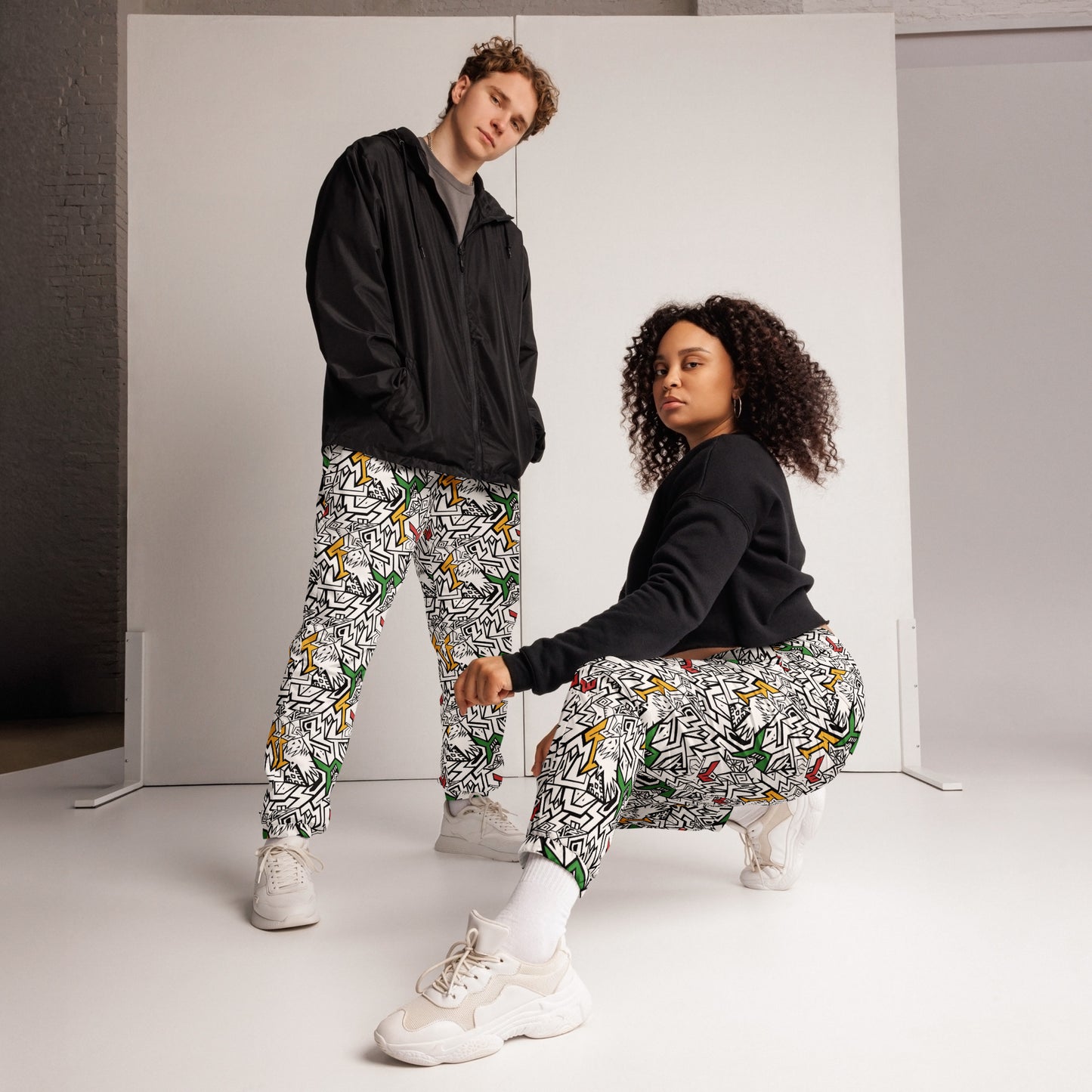 Smile At Life Unisex Joggers White