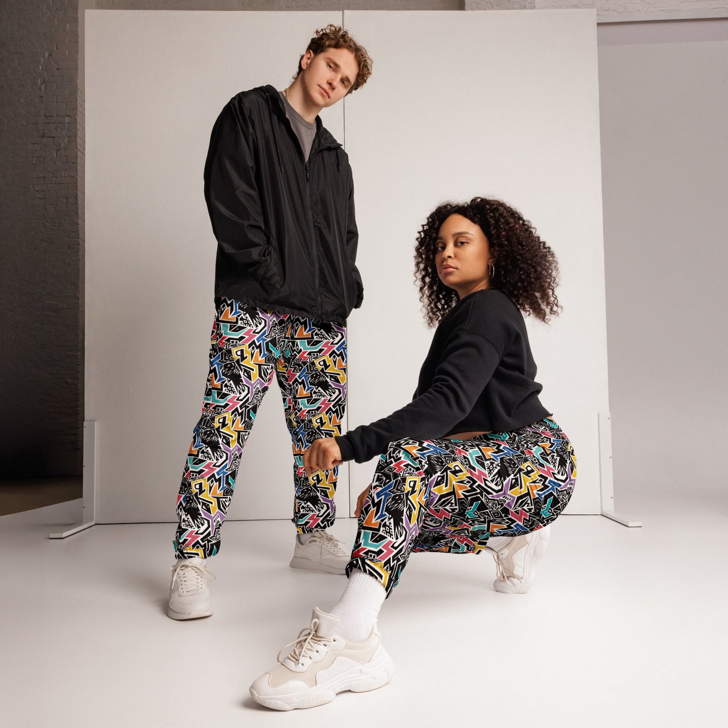 Smile At Life Unisex Joggers Rainbow