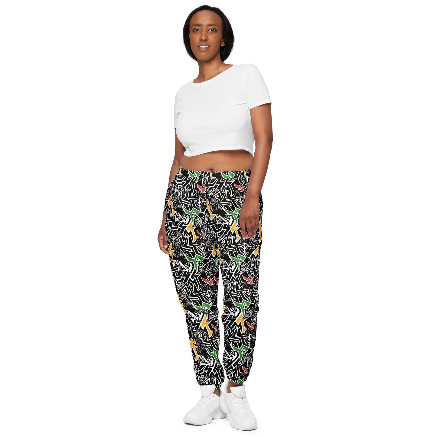 Smile At Life Unisex Joggers Red Gold Green