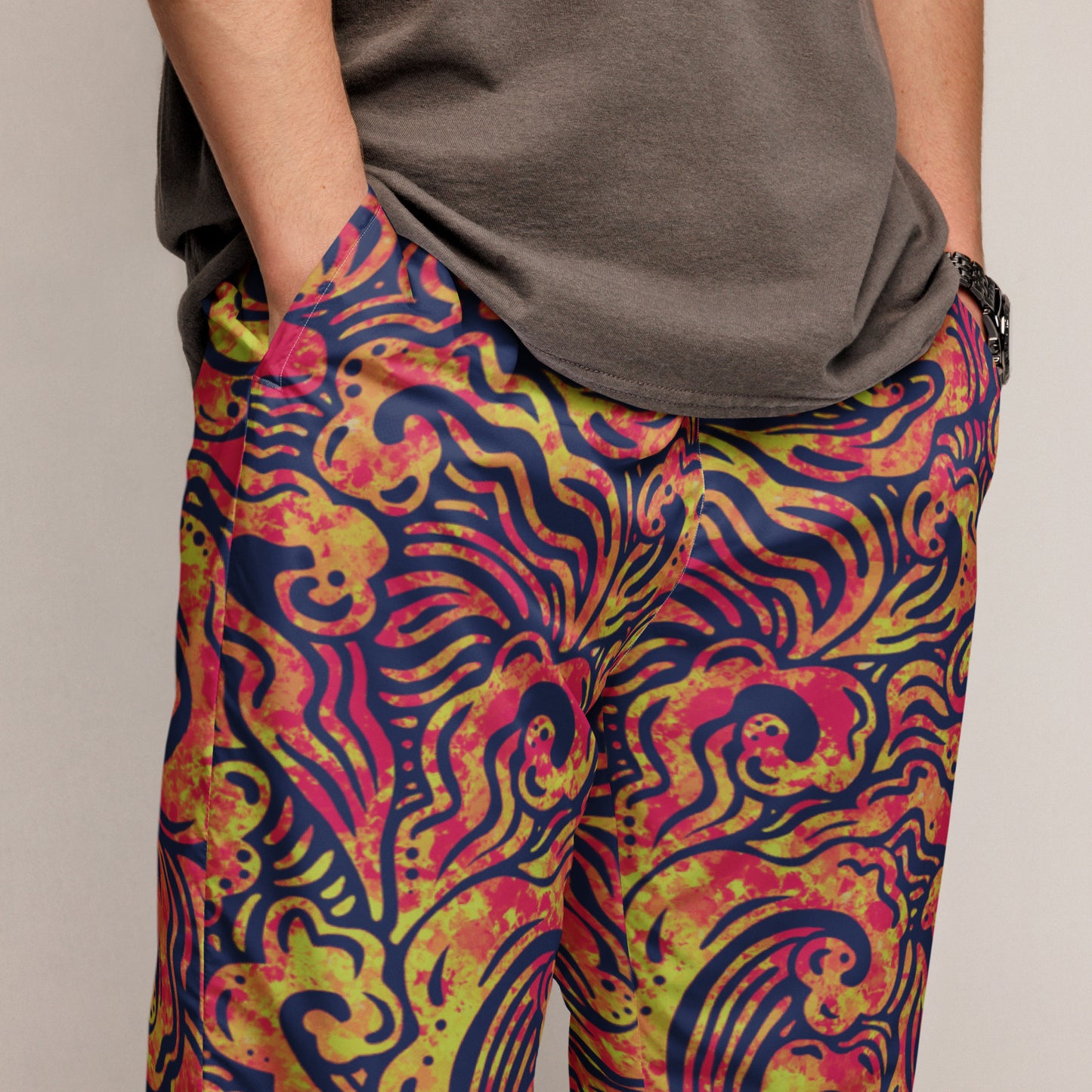 Orange Waves Unisex Joggers