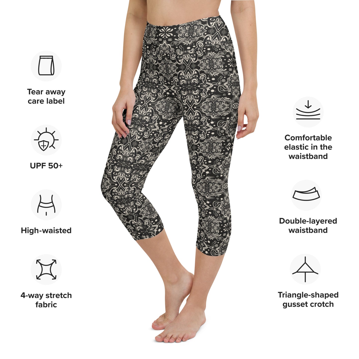 Catnip Statement Leggings Black and White