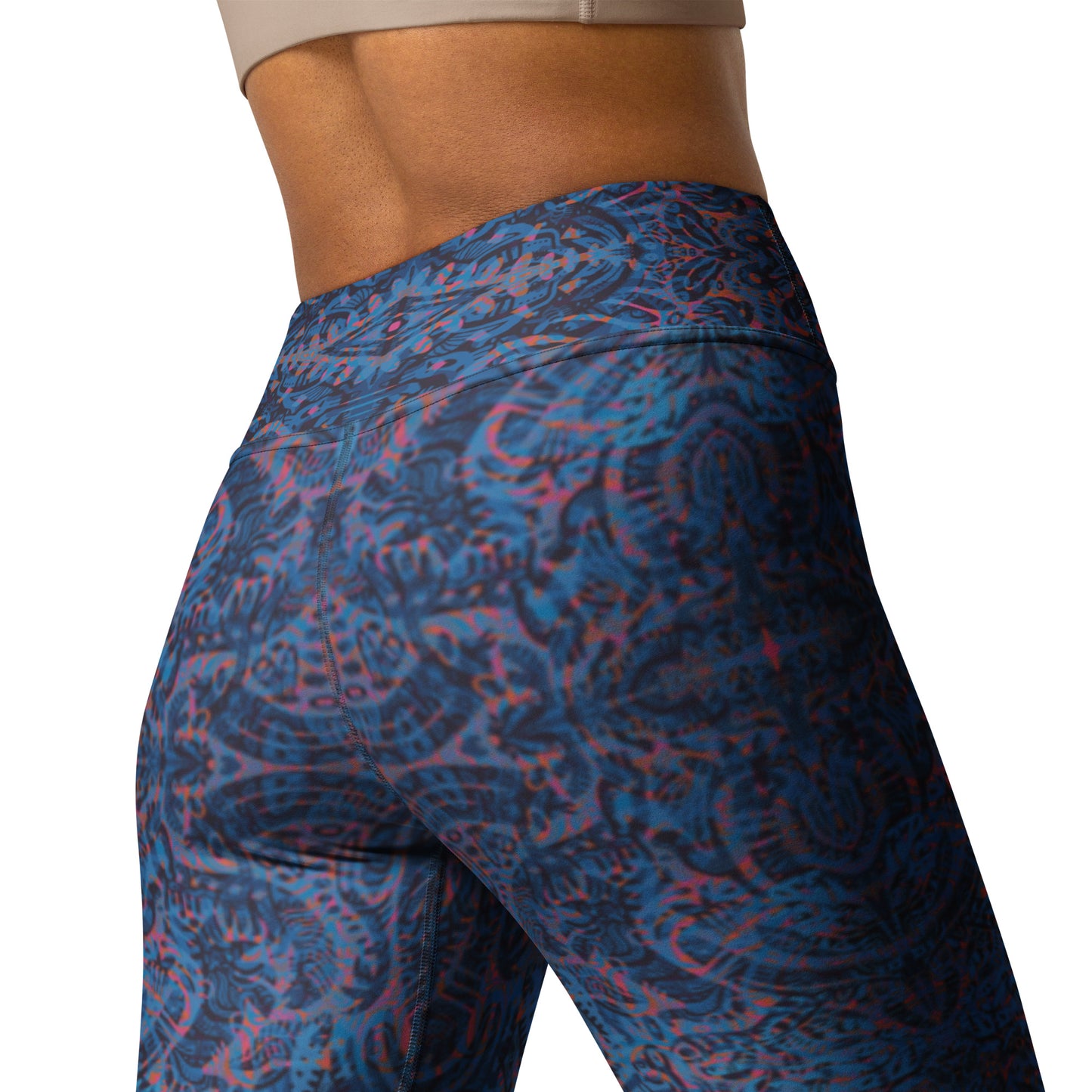 Psychedelic Kaleidoscope Leggings Blue