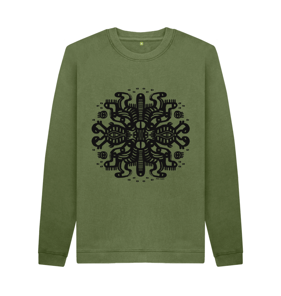 Khaki Squidmates Organic Cotton Unisex Sweater