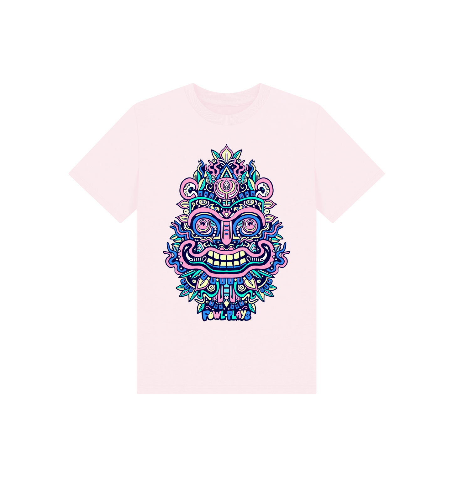 Pink Printed Kids T-Shirt Front