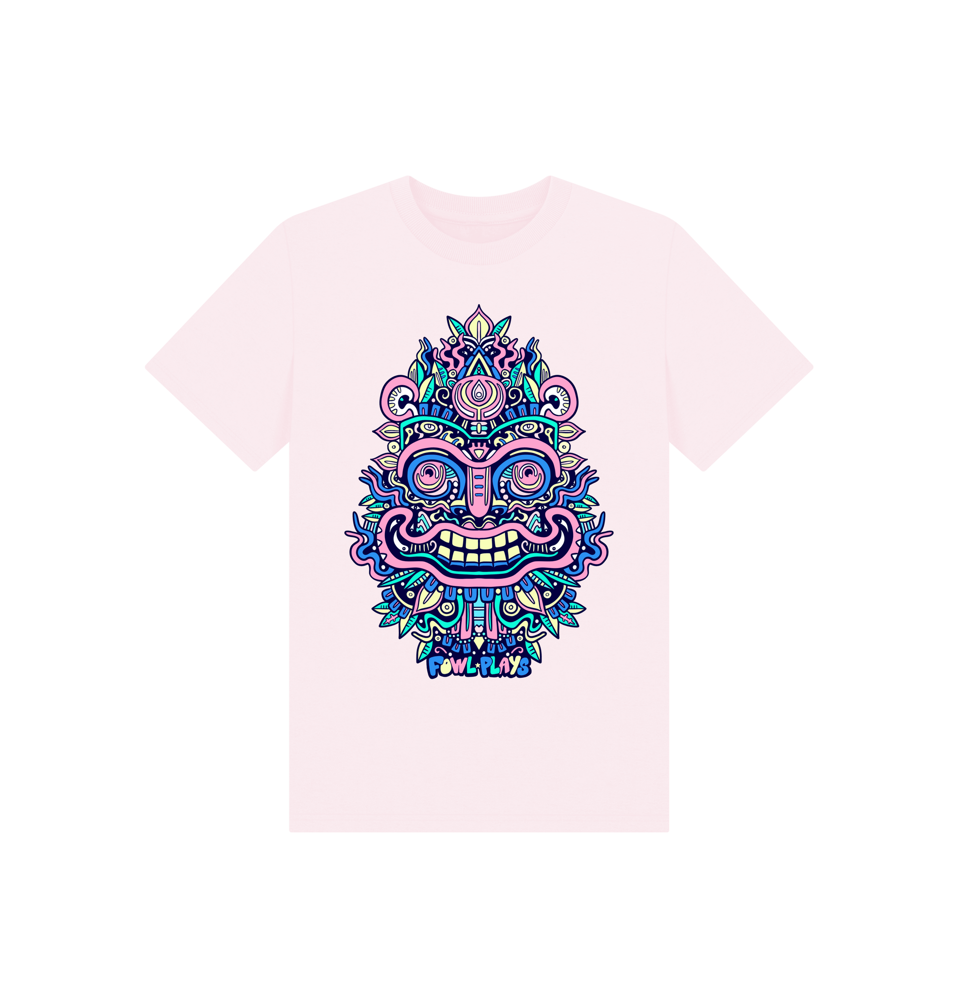 Pink Printed Kids T-Shirt Front