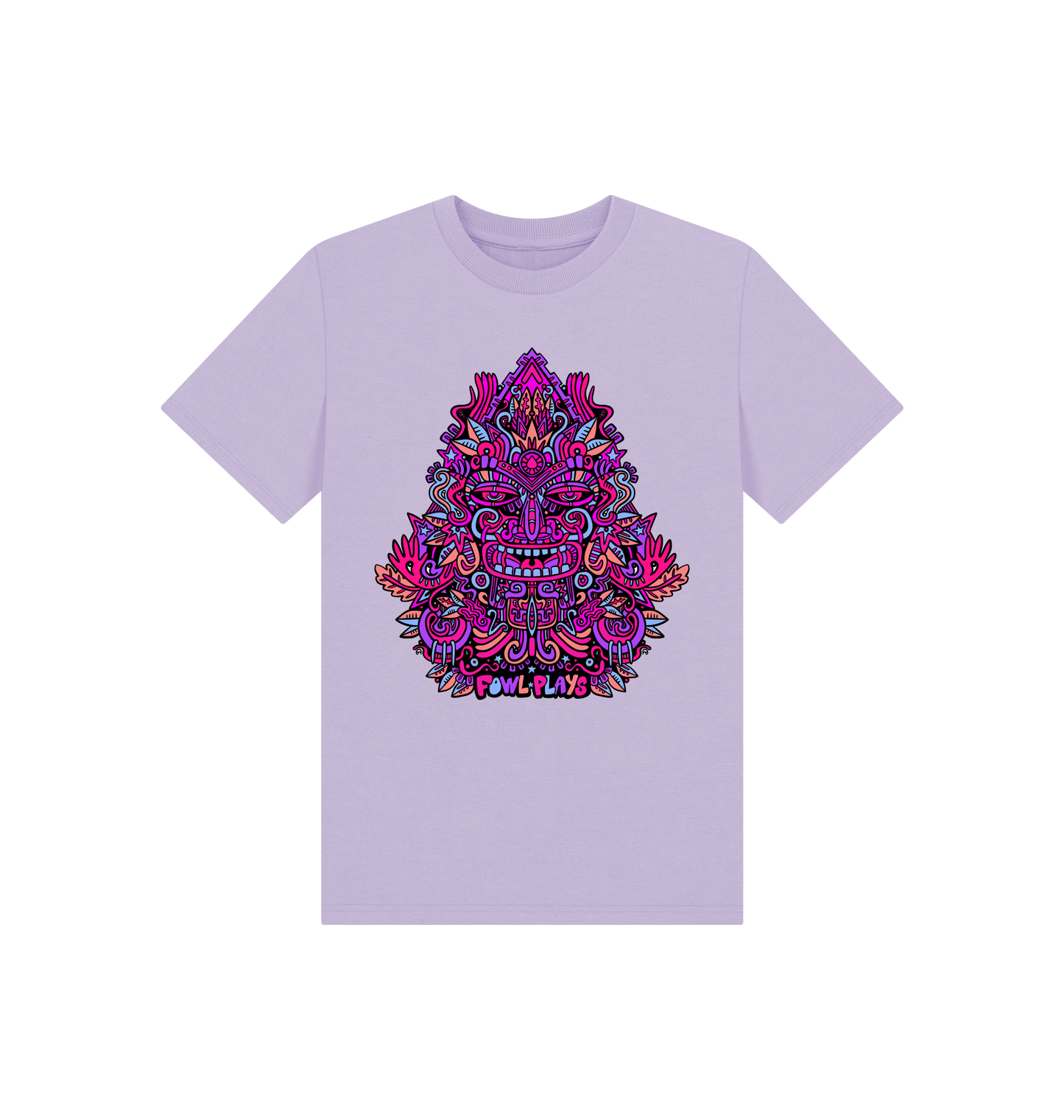 Soft Lilac Printed Kids T-Shirt Front