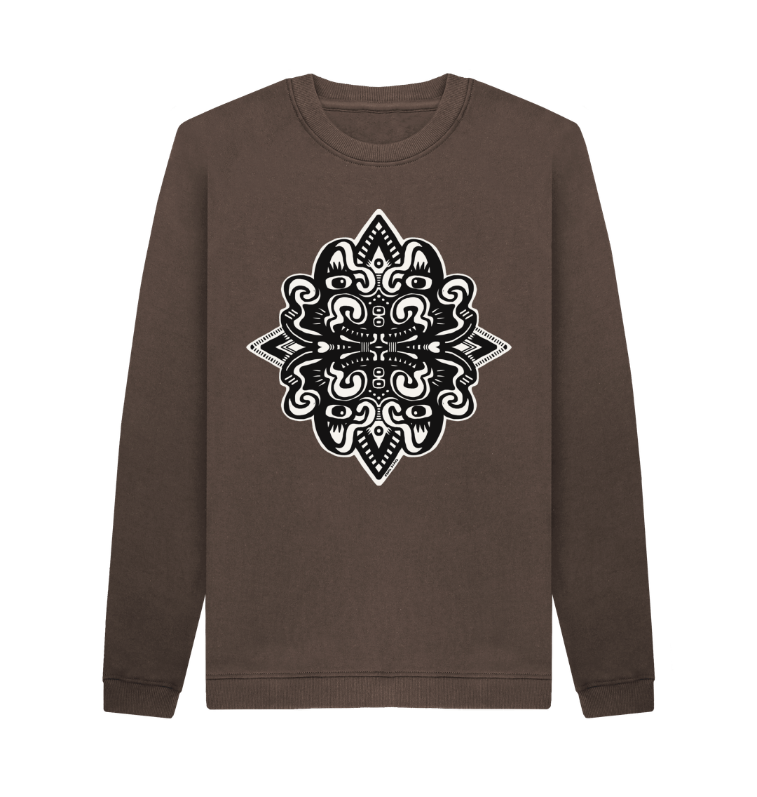 Chocolate Catnip Organic Cotton Unisex Sweater Black & White