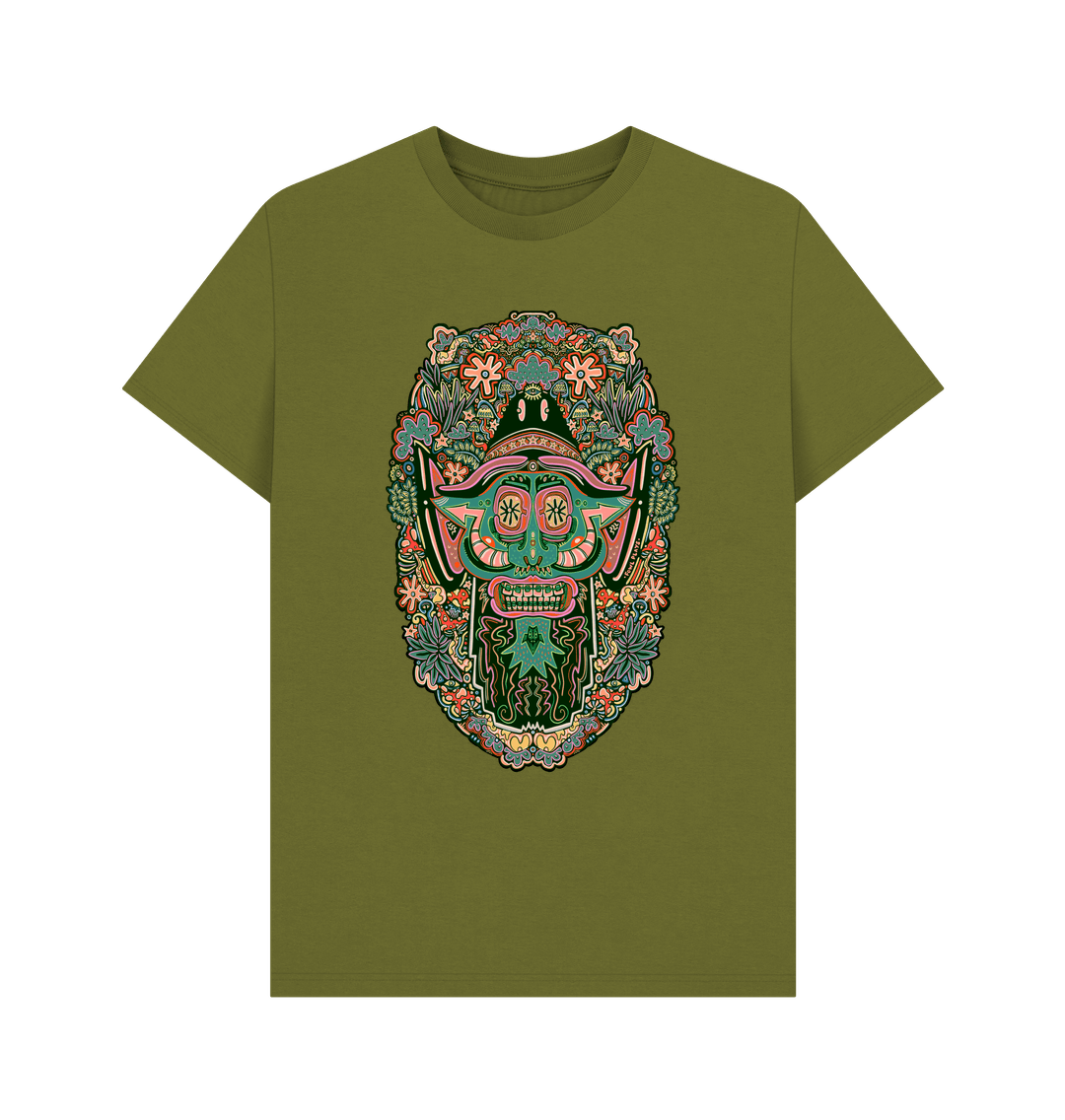 Moss Green Printed T-shirt