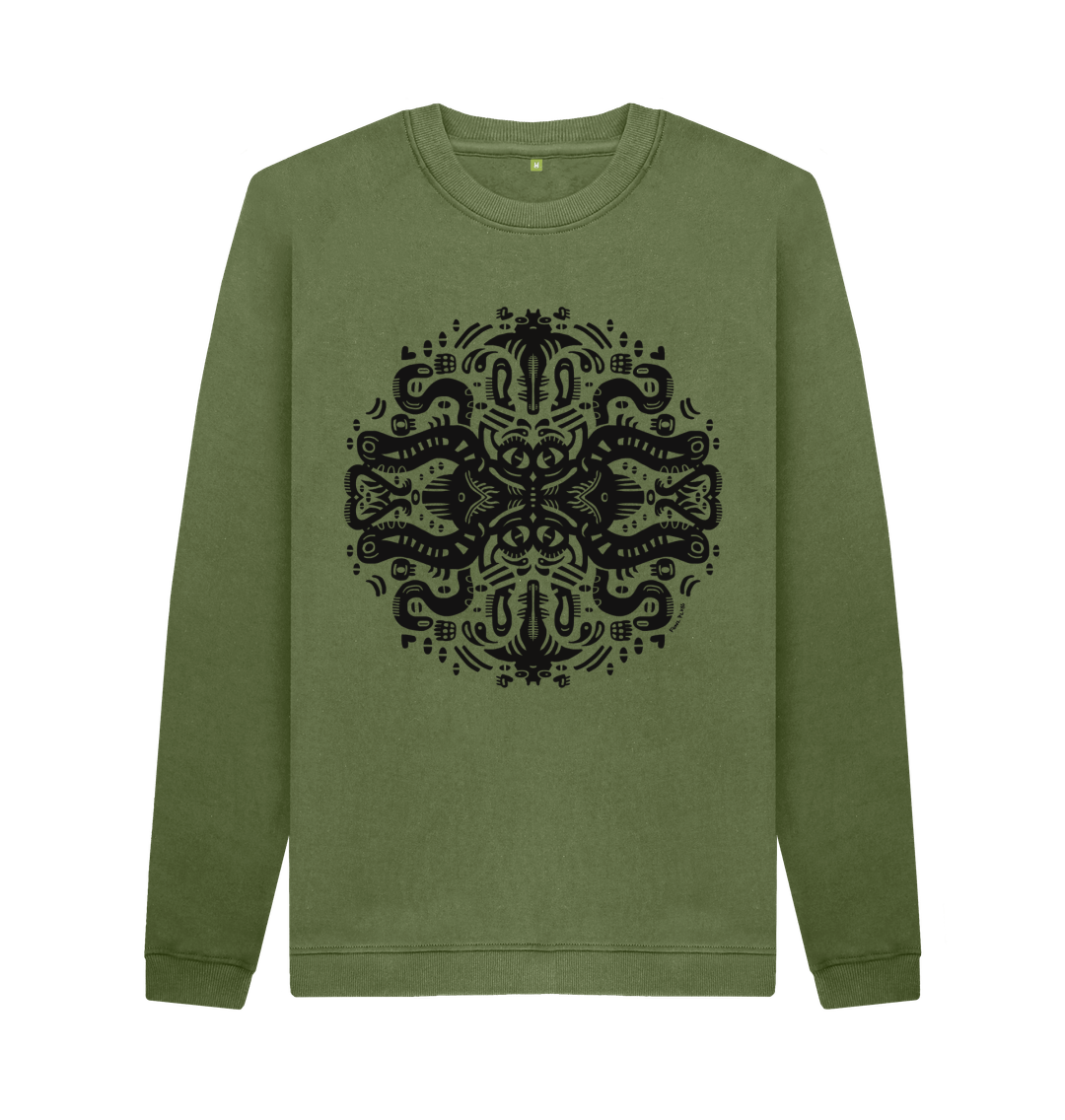 Khaki Squid Games Organic Cotton Unisex Sweater