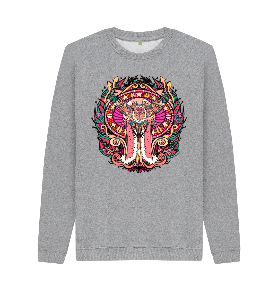 Light Heather Printed Sweater Front