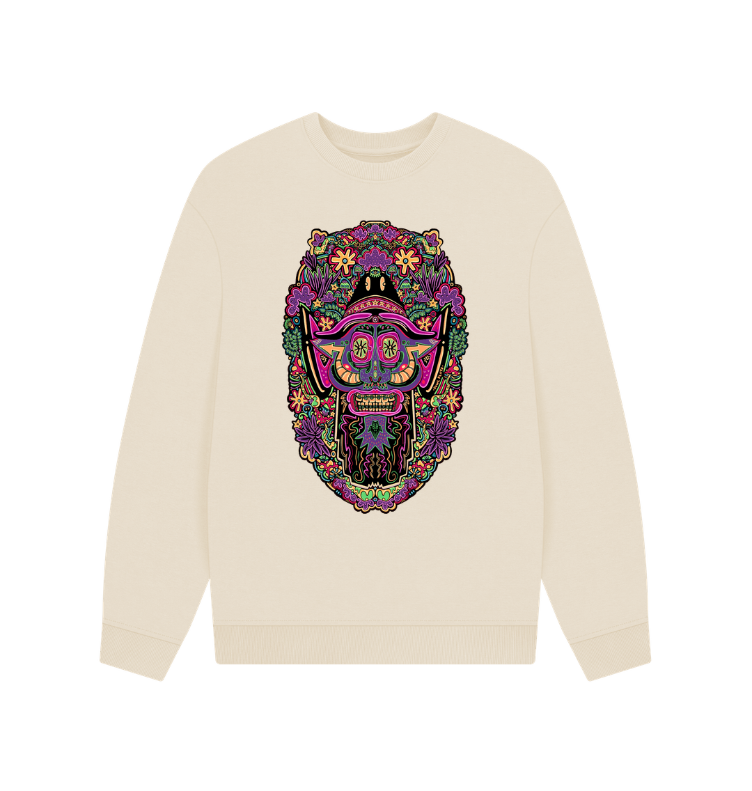 Oat Mushroom Man Unisex Organic Cotton Oversized Sweater Original