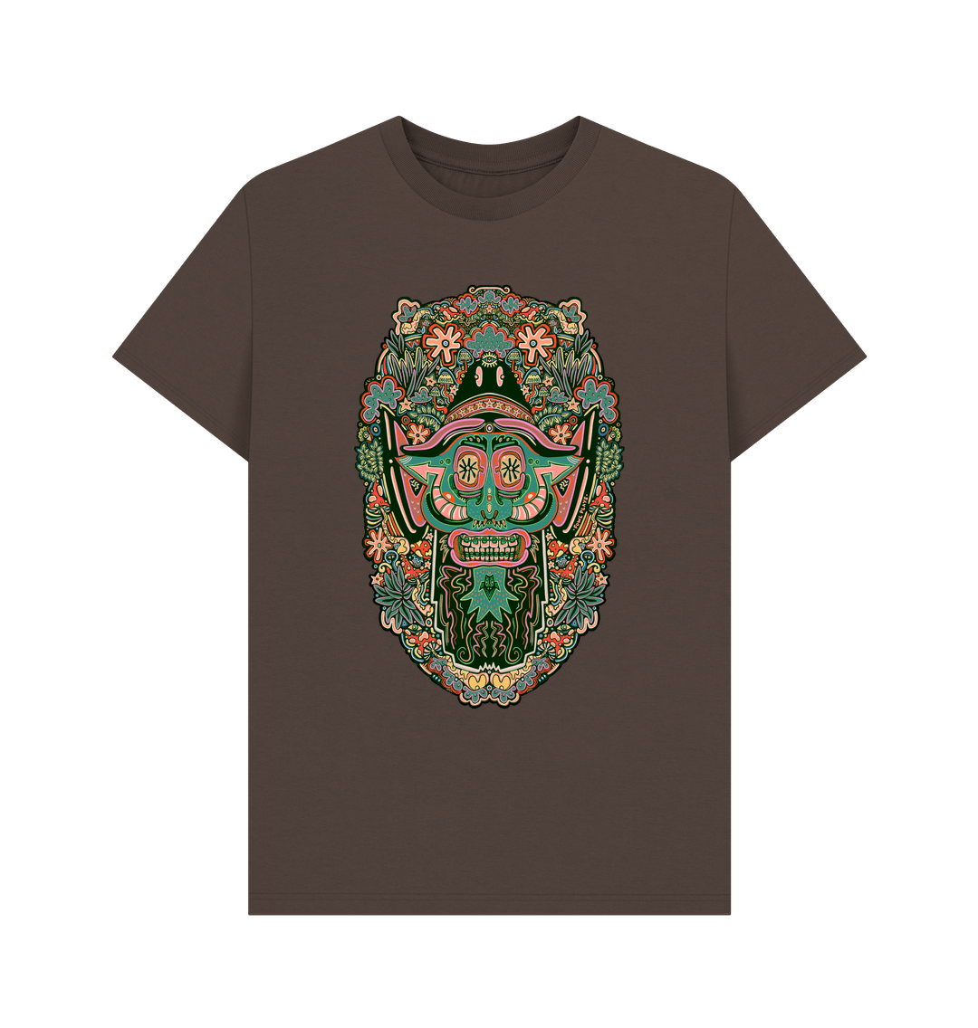 Chocolate Mushroom Man Unisex Organic Cotton T-shirt Primary